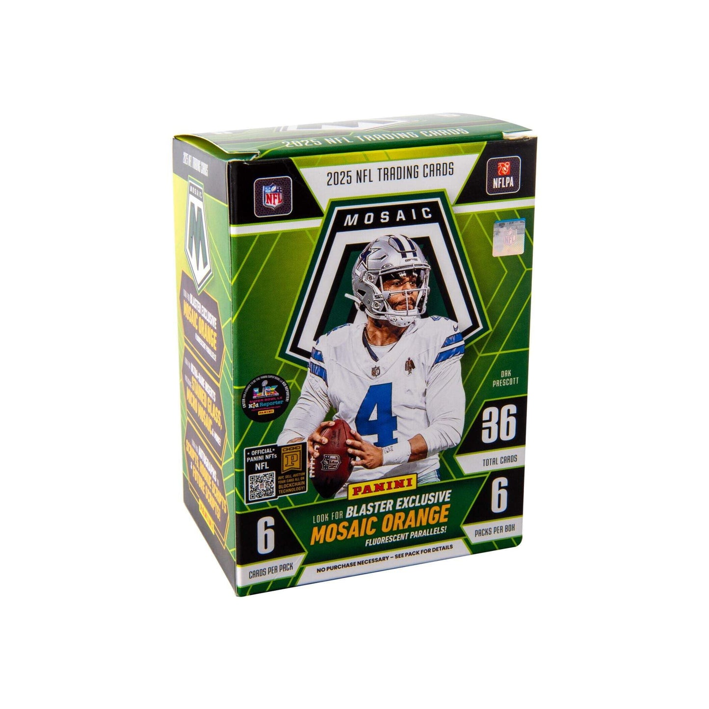 2025–26 Panini Mosaic Football Blaster Box – Retail Exclusive Mosaic Parallels & Inserts – NFL Trading Cards – Sealed Retail Box